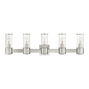 Quincy 5-Light Large ADA Bath Vanity Light in Brushed Nickel