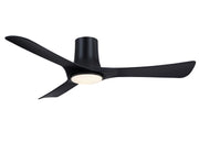 Corke 52" Hugger Ceiling Fan with LED Light in Black