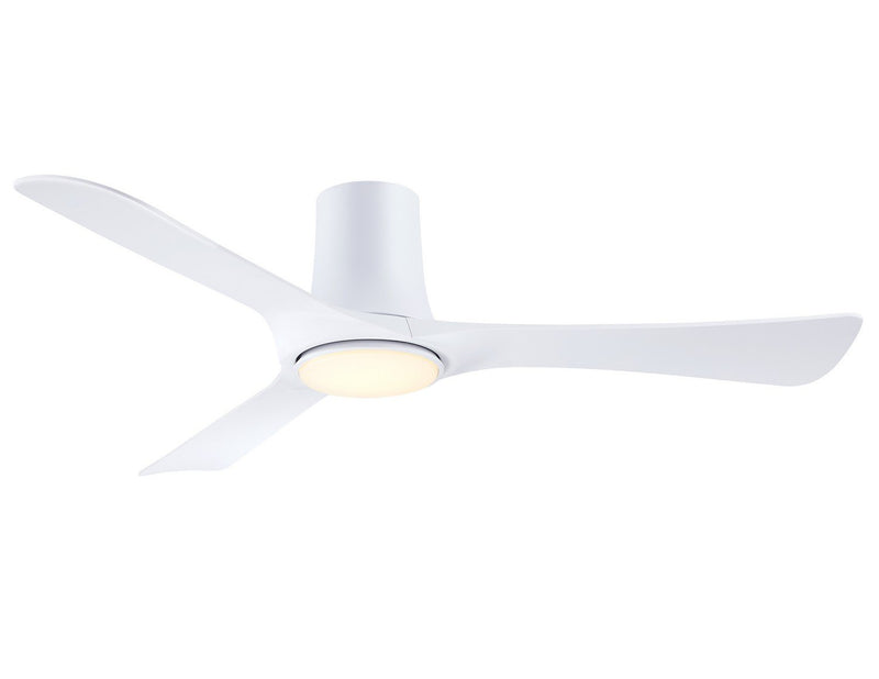 Corke 52" Hugger Ceiling Fan with LED Light in Matte White