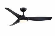 Lizza 56" Ceiling Fan with LED Light in Black