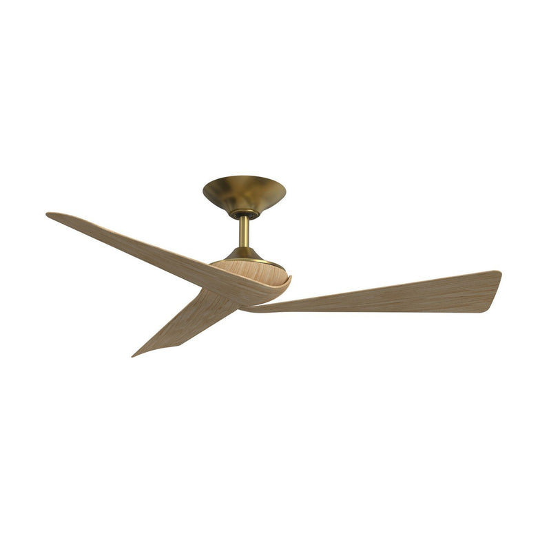 Yogi 52" Ceiling Fan in Brushed Satin Brass / Natural Blades