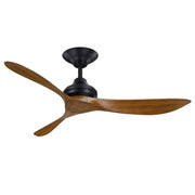 Aviara Coastal 52" Outdoor Ceiling Fan in Black / Koa Blades