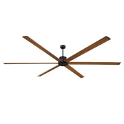 Pendry Max 120" Ceiling Fan in Black / Koa Blades