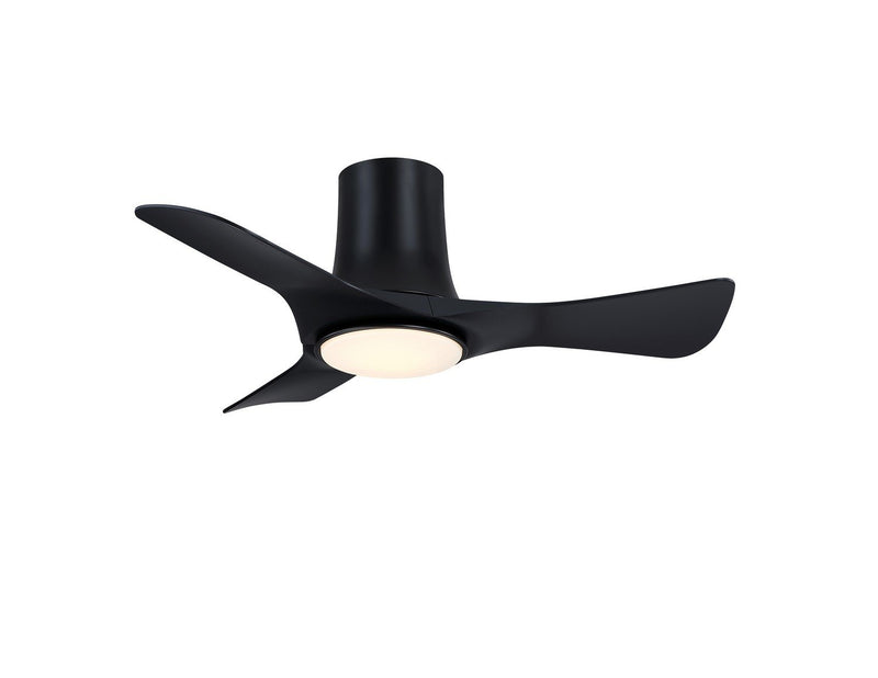 Corke 36" Hugger Ceiling Fan with LED Light in Black