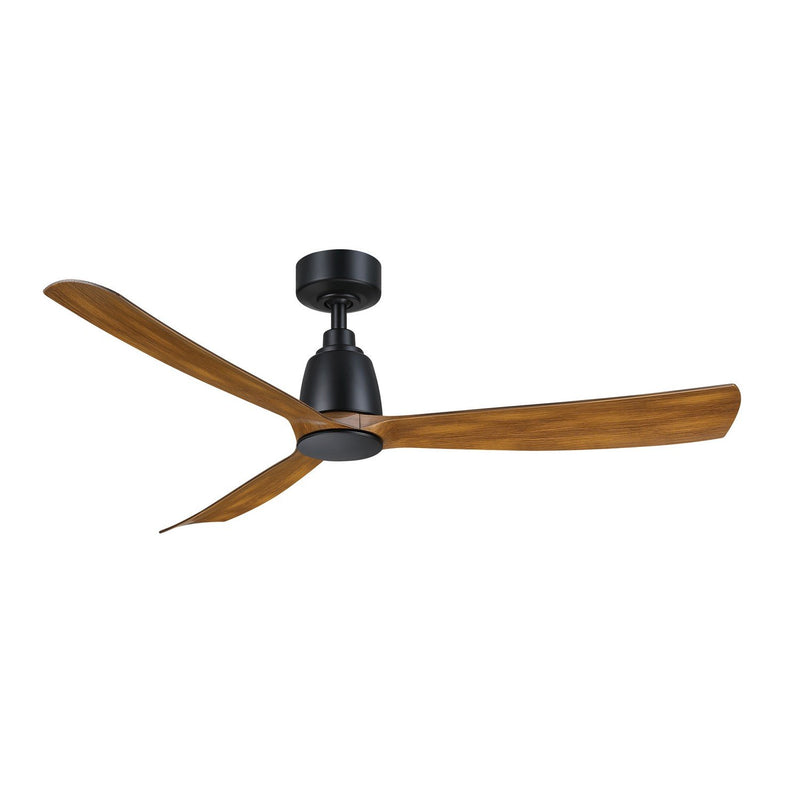 Kute 52" Ceiling Fan in Black / Koa Blades
