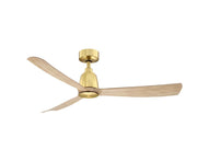 Kute 52" Ceiling Fan in Brushed Satin Brass / Natural Blades