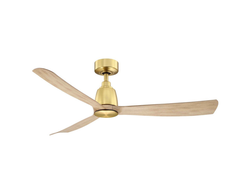 Kute 52" Ceiling Fan in Brushed Satin Brass / Natural Blades