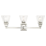 Mission 3-Light Bath Vanity Light in Polished Chrome