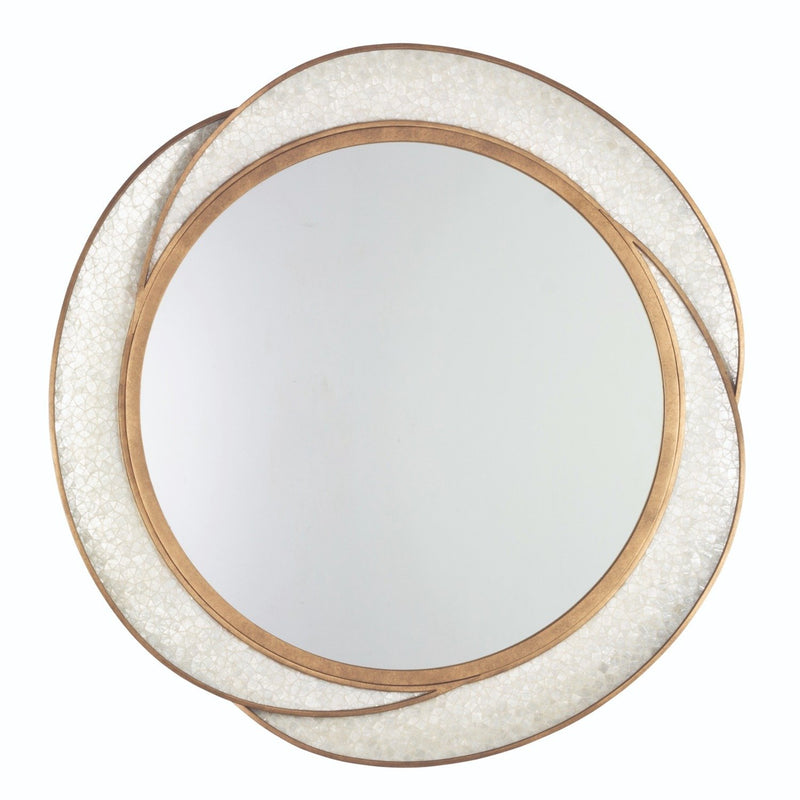 Rose Mirror in Pearlized Antique Brass