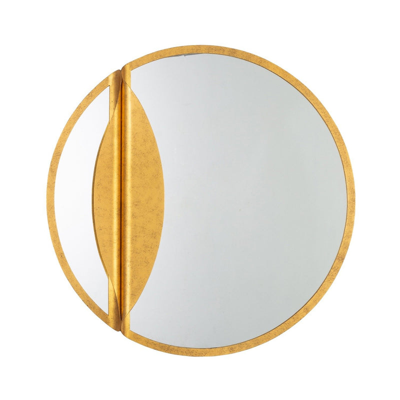 Divisio Mirror in Oxidized Gold Leaf