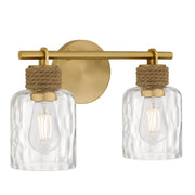 Baltic 2-Light Bath Vanity Light in Brushed Gold