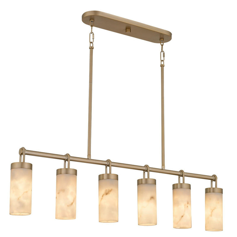 Gianna 6-Light Linear Pendant in Bronze Gold