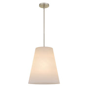 Peregrine Alabaster Glass Pendant in Brushed Nickel
