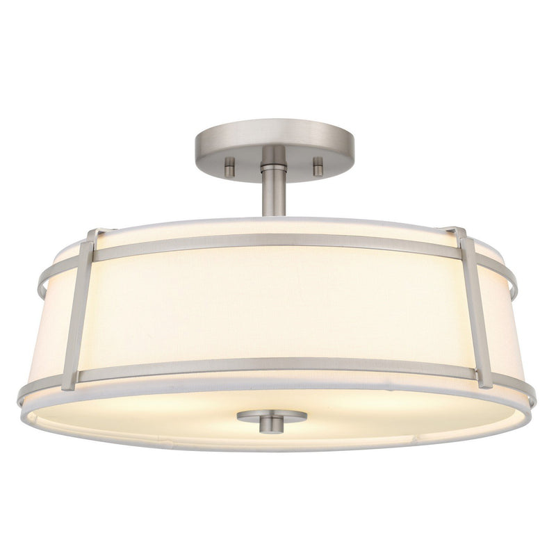 Sloane 3-Light Semi-Flush Mount in Brushed Nickel