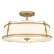 Sloane 3-Light Semi-Flush Mount in Brushed Gold