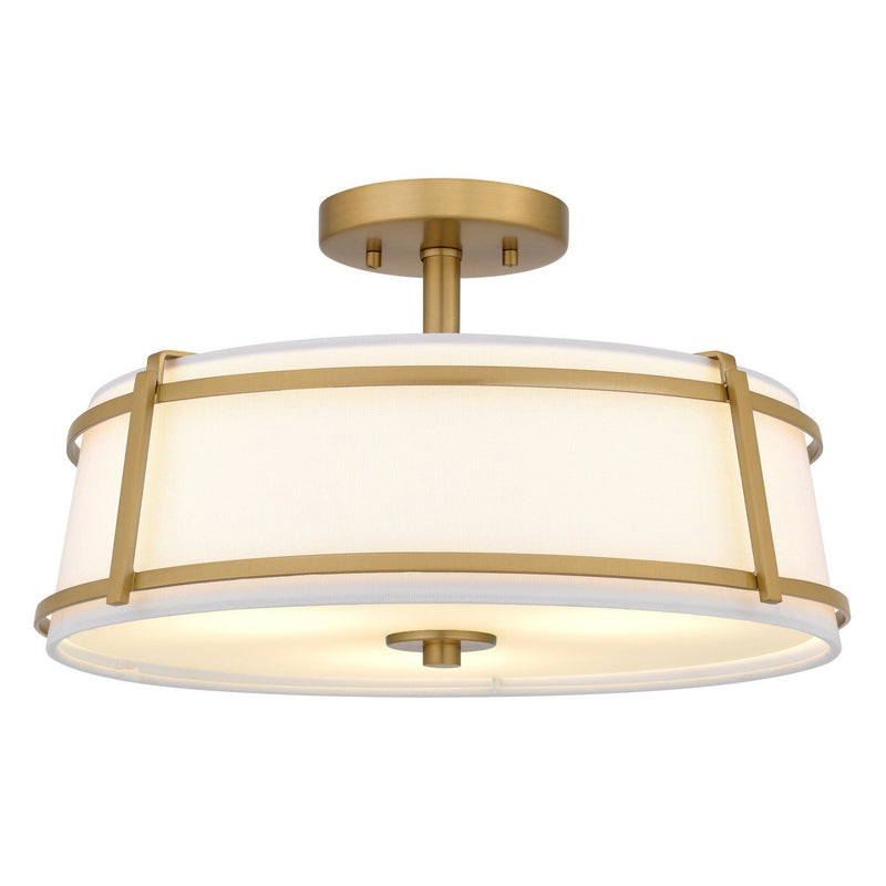 Sloane 3-Light Semi-Flush Mount in Brushed Gold