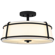 Sloane 3-Light Semi-Flush Mount in Matte Black