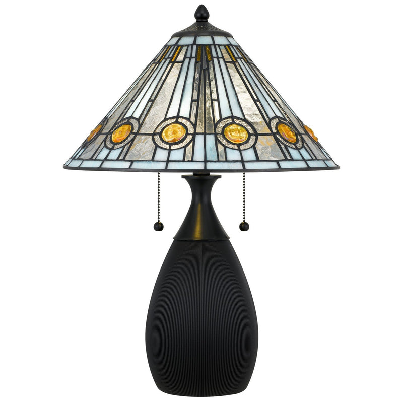 Ayla 2-Light Table Lamp in Matte Black