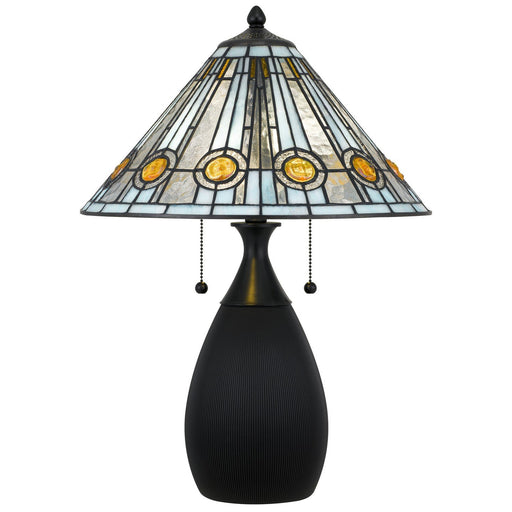 Ayla 2-Light Table Lamp in Matte Black
