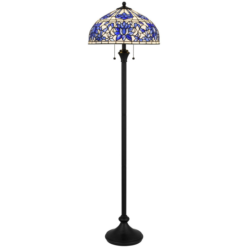 Wisteria Bloom 2-Light Floor Lamp in Matte Black