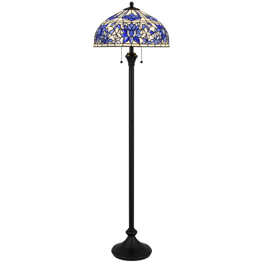 Wisteria Bloom 2-Light Floor Lamp in Matte Black