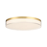 Clarion 13" LED Flush Mount in Brass