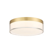 Clarion 7" LED Flush Mount in Brass