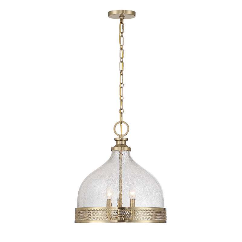 Stern 3-Light Pendant in Noble Brass