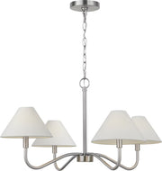 Eldon 4-Light Medium Chandelier in Brushed Nickel