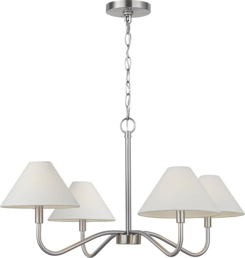 Eldon 4-Light Medium Chandelier in Brushed Nickel