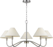 Eldon 5-Light Large Chandelier in Brushed Nickel