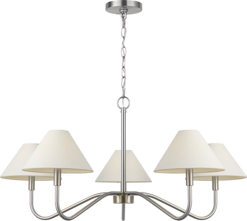 Eldon 5-Light Large Chandelier in Brushed Nickel