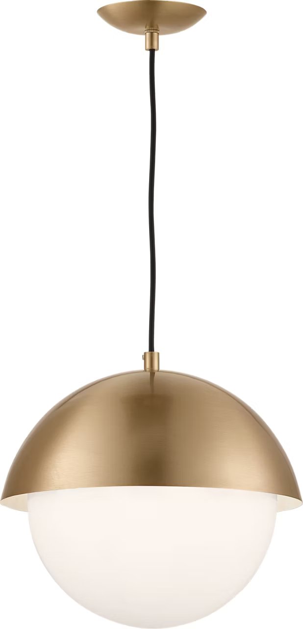 Hyde Medium Pendant in Satin Brass