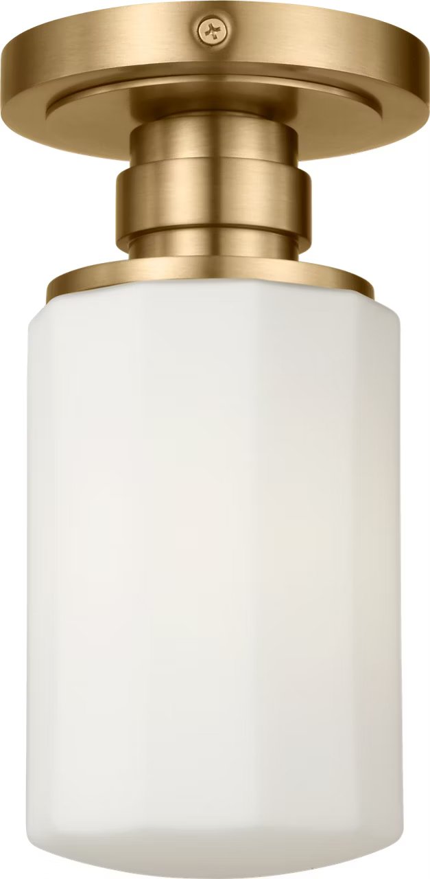 Fairfax Small Semi-Flush Mount in Estate Brass