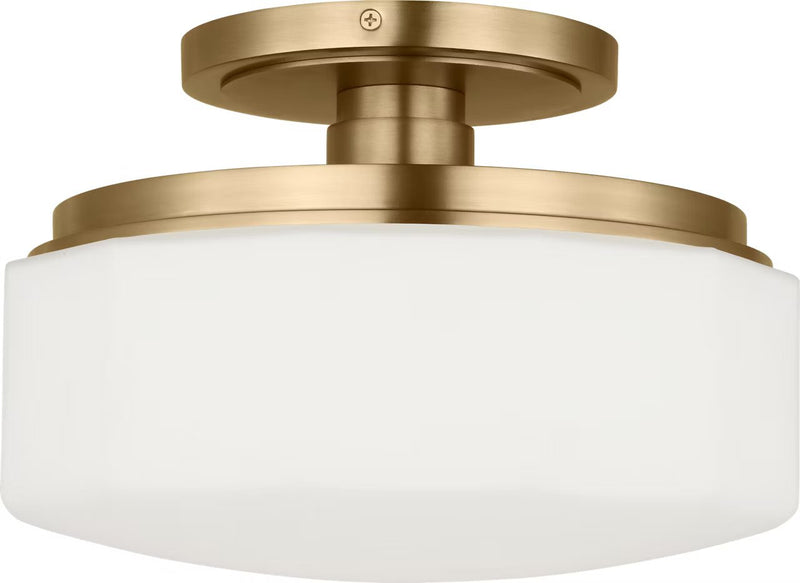 Fairfax Large Semi-Flush Mount in Estate Brass