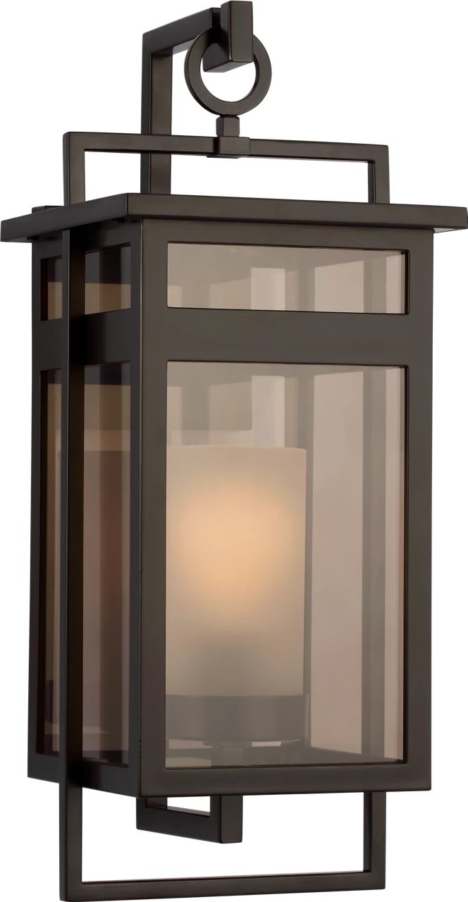 Fairhaven Small Outdoor Wall Lantern in Truffle