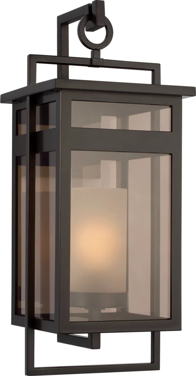 Fairhaven Large Outdoor Wall Lantern in Truffle