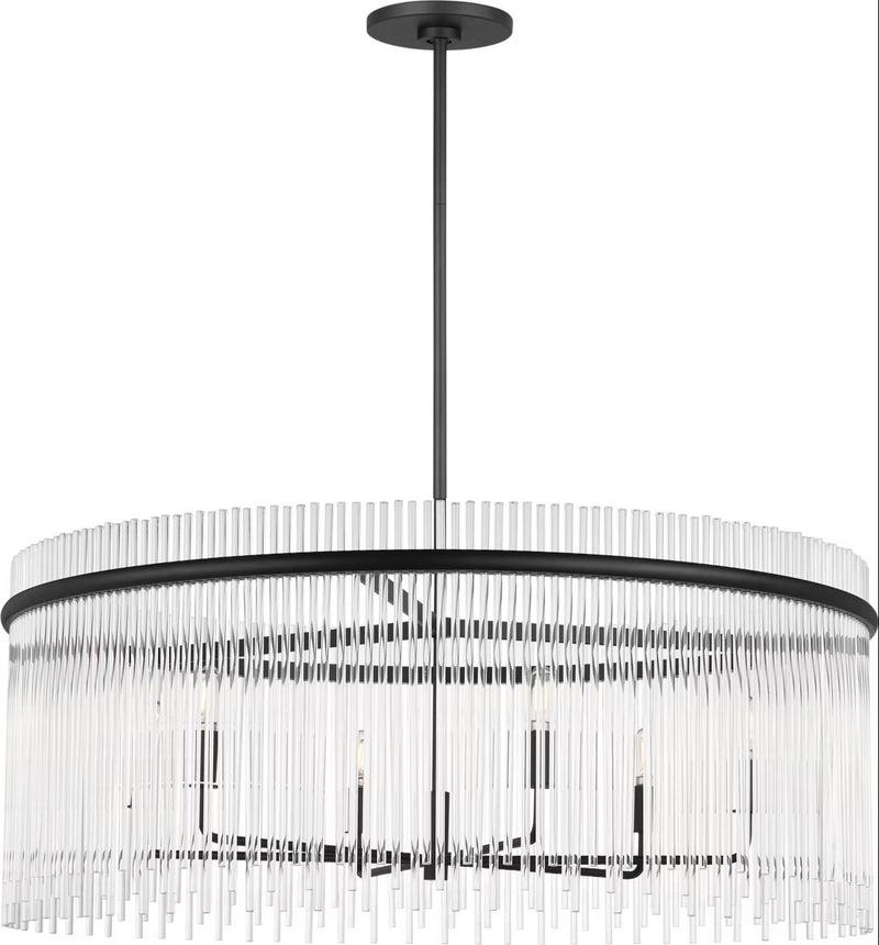 Finley 6-Light Chandelier in Midnight Black