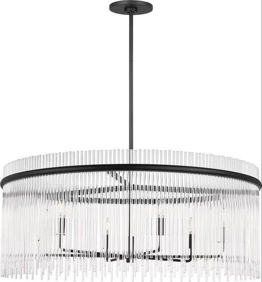 Finley 6-Light Chandelier in Midnight Black