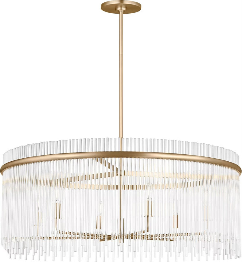 Finley 6-Light Chandelier in Satin Brass
