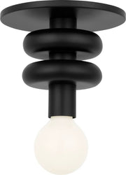 Malcolm Small Flush Mount in Midnight Black
