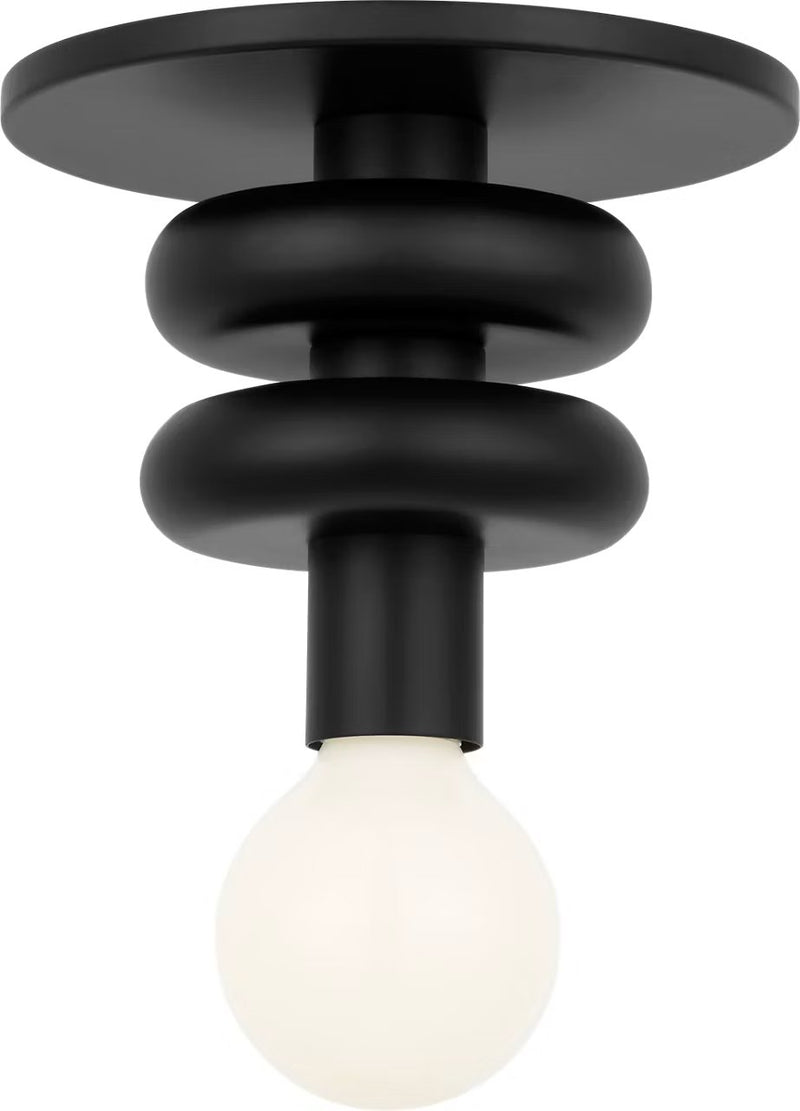 Malcolm Small Flush Mount in Midnight Black