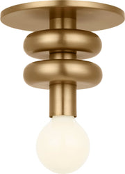 Malcolm Small Flush Mount in Satin Brass
