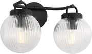 Preston 2-Light Bath Vanity Light in Midnight Black