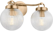 Preston 2-Light Bath Vanity Light in Satin Brass