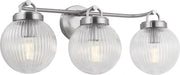 Preston 3-Light Bath Vanity Light in Brushed Nickel