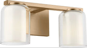 Holden 2-Light Bath Vanity Light in Satin Brass