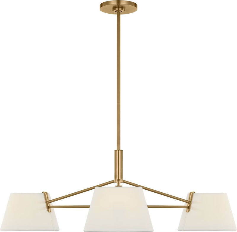 Hale 3-Light 36" Chandelier in Estate Brass