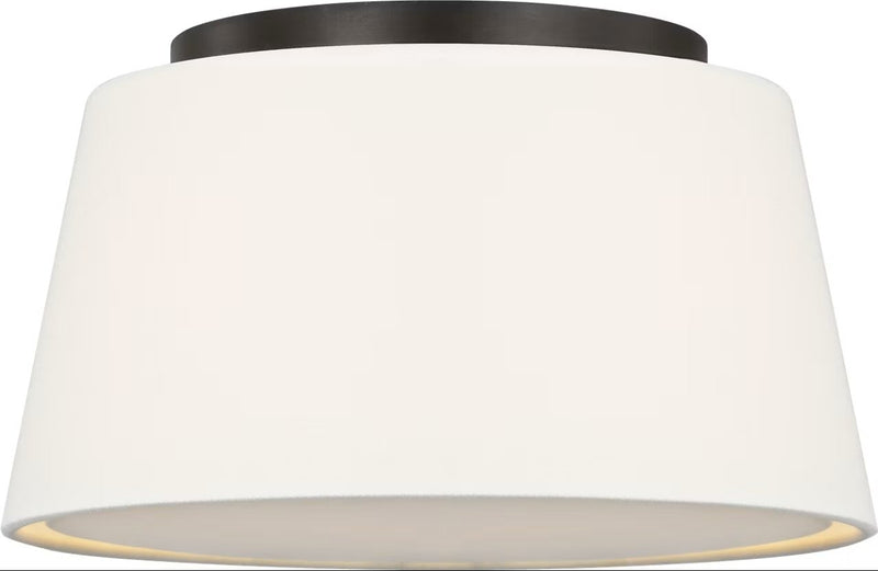 Hale 2-Light Flush Mount in Aged Iron