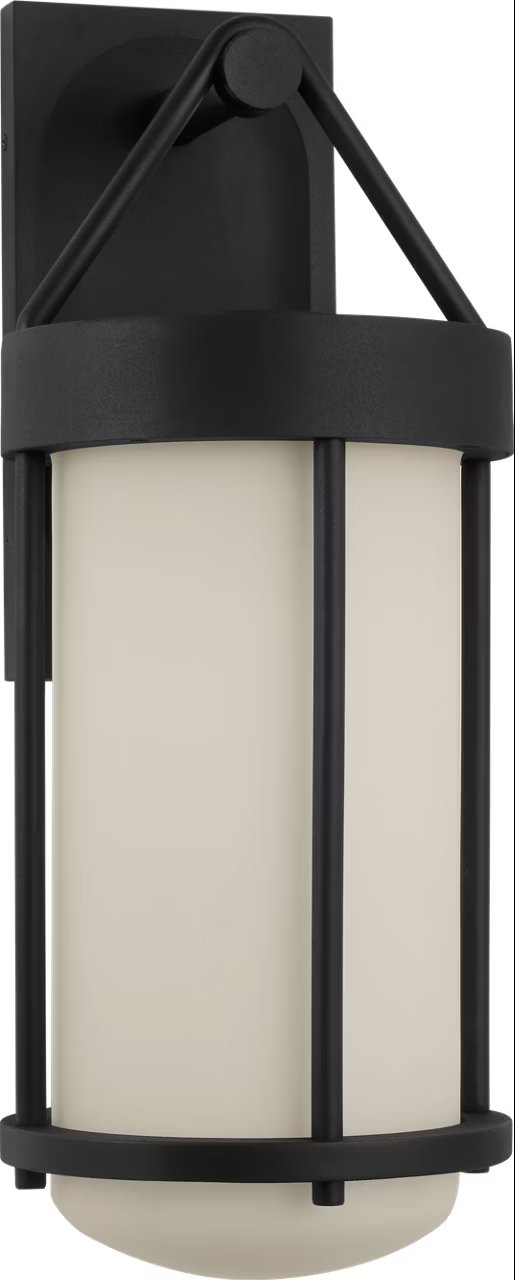 Otis Large Outdoor Wall Lantern in Textured Black